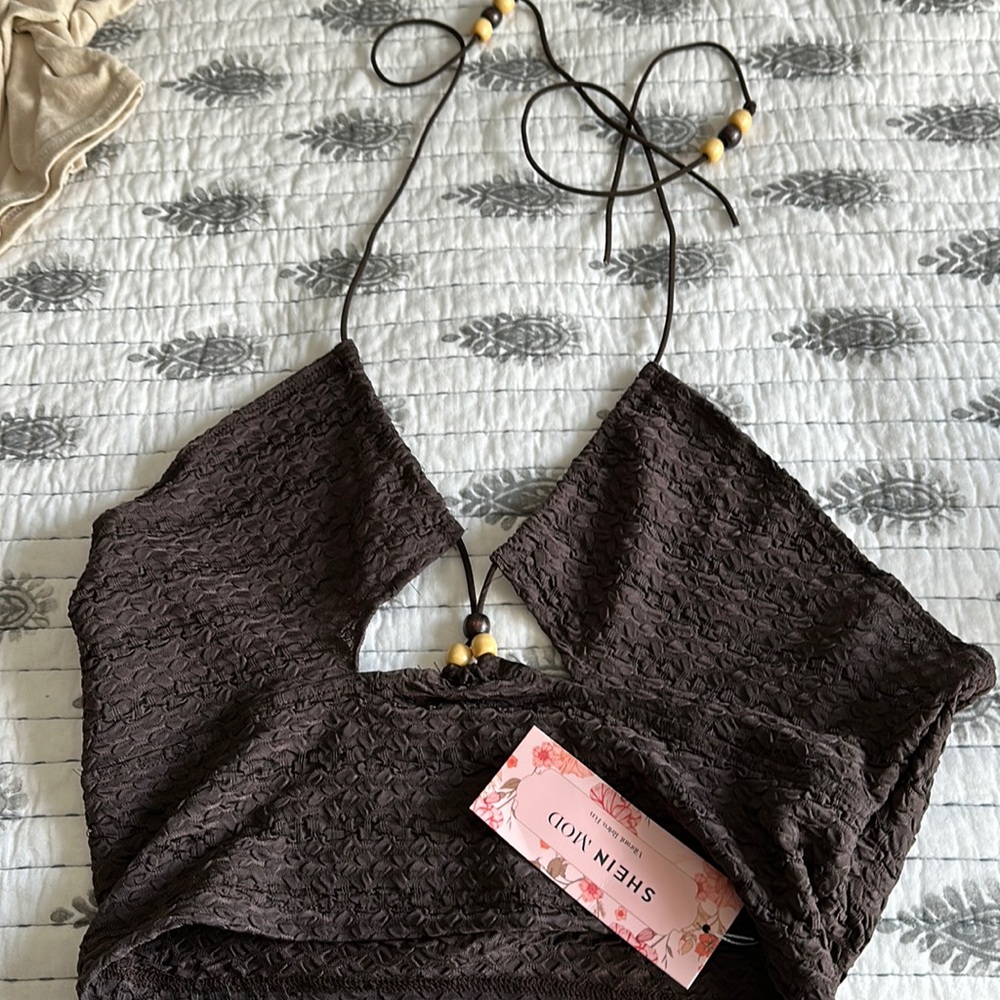 Women’s crop top brown from Shein